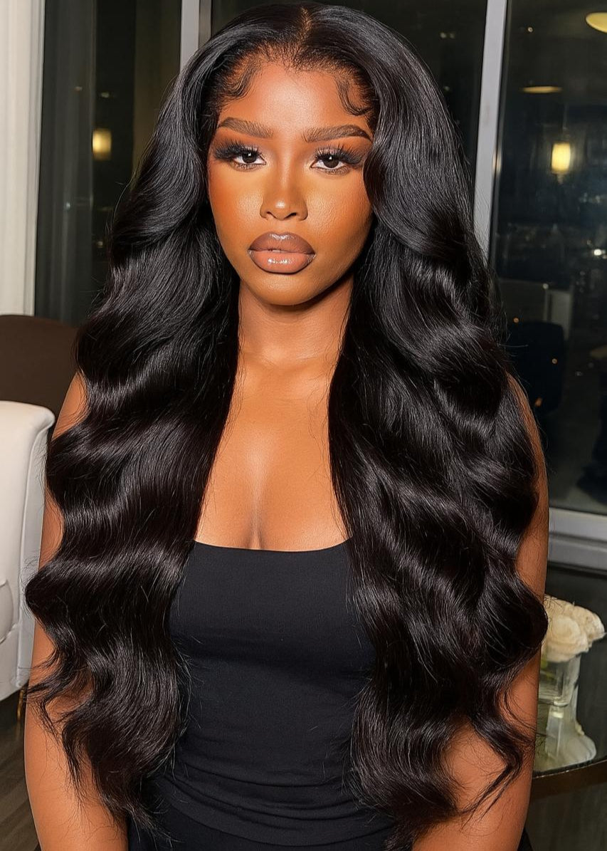 HairVault Niorkaya 28-Inch Body Wave Wig – 13x6 HD Lace Frontal, Raw Human Hair, Luxury Royal Tier