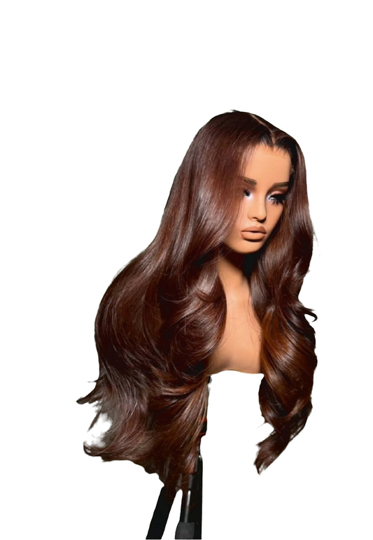 Limited Edition 5x5 Auburn Brown HD Virgin Hair Glueless Wig