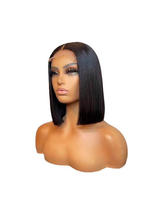 Niorkaya 10inch 5x5 HD Straight Glueless Wig