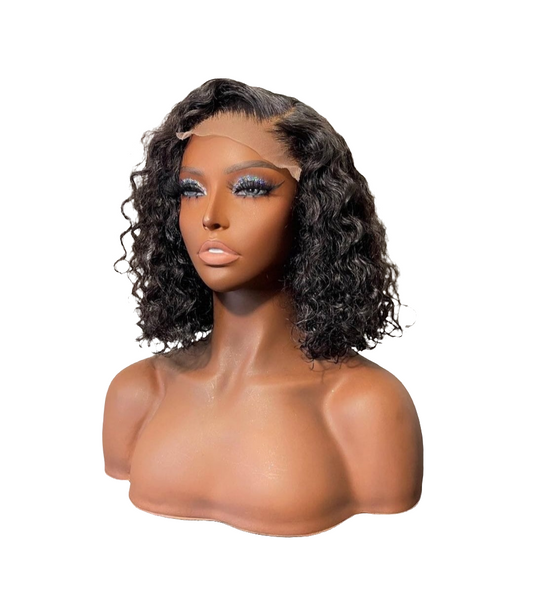 Niorkaya Royal 12inch Transparent Lace Deepwave Raw Hair Glueless Wig