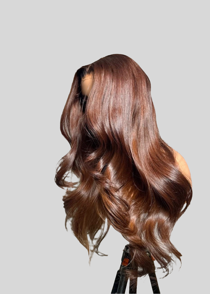 Limited Edition 5x5 Auburn Brown HD Virgin Hair Glueless Wig