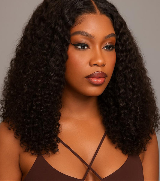 16inch Limited Edition Affordable Range Burmese Curly Wig – Glueless Lace Closure  Raw Hair, Effortless Glamour, Natural Hairline