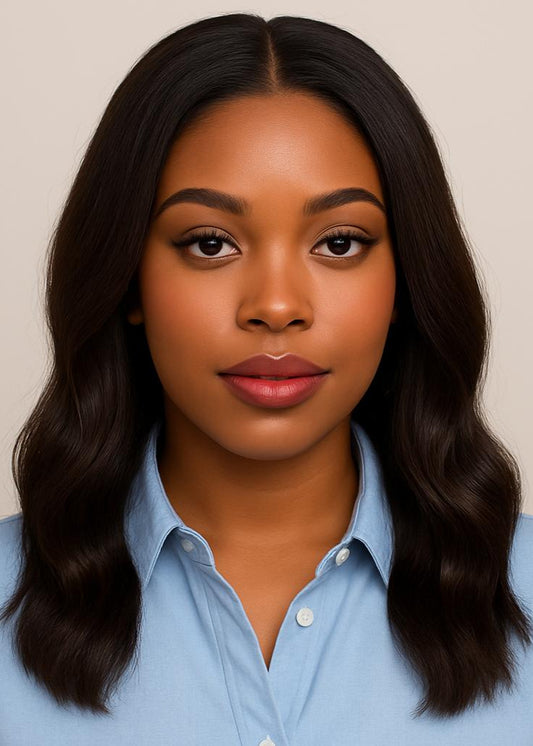 Limited Edition Affordable 16inch Glueless Everyday Workwig in 5x5 closure Styled Bodywave Wig